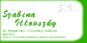 szabina illovszky business card